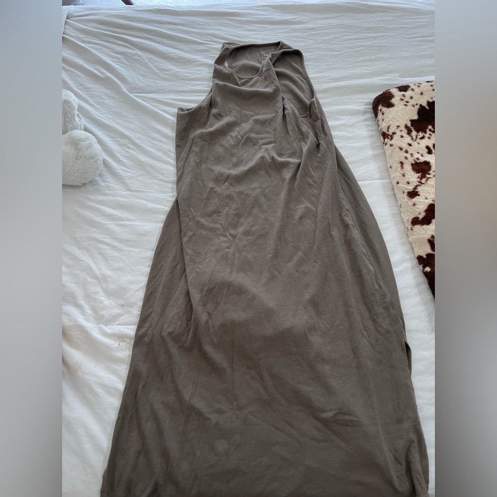 Taupe maxi bodycon dress. Size XXL